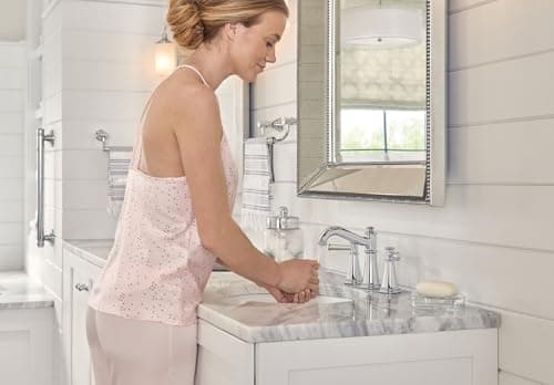 Moen Belfield Chrome Two-Handle 8-Inch Widespread Bathroom Faucet Trim Kit, Valve Required, T6405
