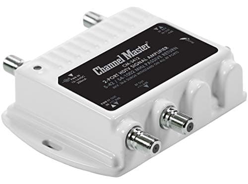 Channel Master Ultra Mini 2-2-Port TV Antenna Distribution Amplifier, 11.5dB gain, Compatible with Non-Amplified TV Antennas, Cable and Internet Modems, Increases Signal Strength, Indoor/Outdoor