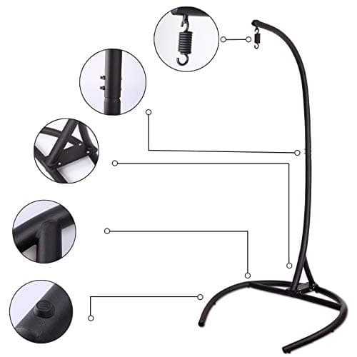 Hanging Chair Stand (Stand Only), Hammock Chair Stand for Indoor Outdoor, Heavy Duty 330 Pound Weight Capacity