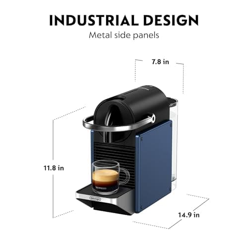 Nespresso Pixie Espresso Machine by De'Longhi, Dark Blue