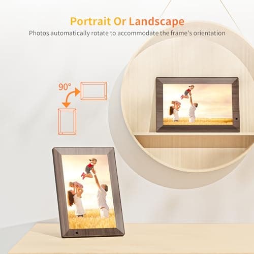 10.1 Inch Smart Digital Picture Frame,1280x800 HD IPS Touch Screen,64GB Large Storage,2GB RAM, WiFi Digital Photo Frame Load from Phone, Motion Sensor, Auto-Rotate, Digital Frame