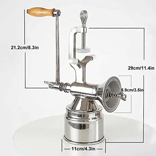 Professional Manual Grain Grinder, Hand Crank Grain Mill, 304 Stainless Steel Wheat Grinder, Wooden Handle Corn Grinder Hand Crank, Manual Coffee Grinder