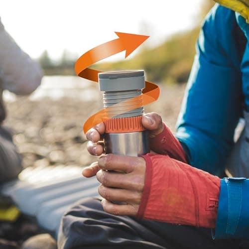 WACACO Pipamoka Portable Coffee Maker, Coffee brewer, All-in-one Vacuum Pressured，Insulated Travel Mug, Hand Powered and Filter Pressure Brewer, Stainless Steel Thermo Cup, 10 fl oz