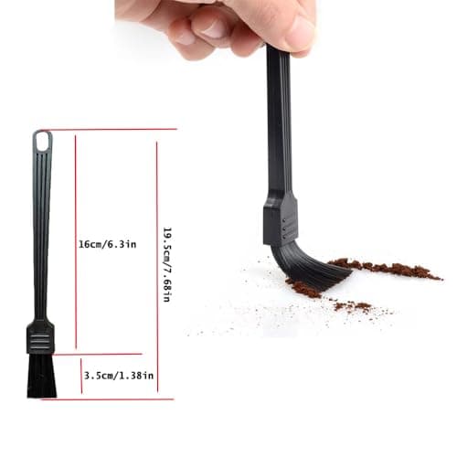 4 Pack Coffee Grinder Brush Espresso Machine Cleaner Tool with Stiff Nylon Bristle Barista Brushes for Dusting Cleaning Coffee Bean Grain Powder Grounds Burr Filter Cup