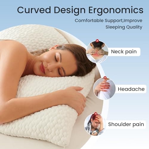 Original Adjustable Bed Pillow for Sleeping, Good for Side, Back & Stomach Sleeper with Washable Removable Cover, Additional Foam Fill Included