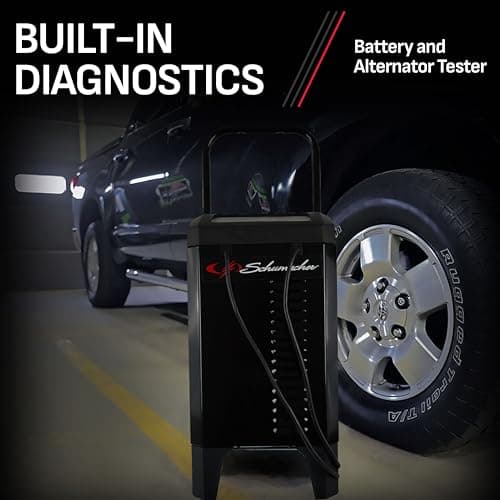 Schumacher Electric Fully Automatic Battery Charger & Engine Starter - 6/12 Volt Car Battery Charger, 200 Amp Engine Start & 40 Amp Boost - Alternator Tester with Multi-Stage Charging SC1309