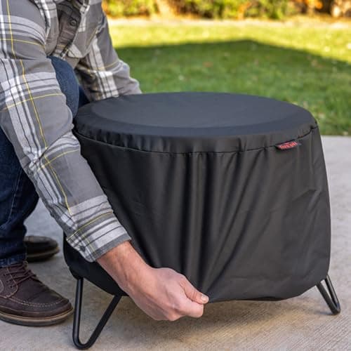 20-Inch Smokeless Social Fire Pit, Portable Outdoor Fire Pit with Removable Ash Base, Stand & Cloth Cover – Modern Wood Burning Fire Pit for Patio, Backyard, and Gatherings
