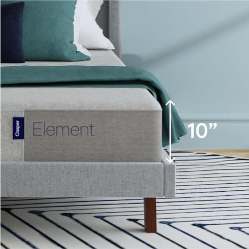 Casper Sleep Element Mattress, Full Size - Memory Foam + Support - 100-Night Trial - Medium Firm CertiPUR-US Mattress, Grey