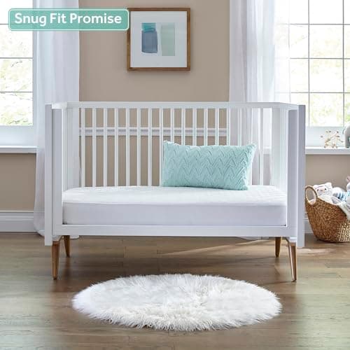 Sealy Baby Posturepedic Grace Hybrid - Firm 2-Stage Crib Mattress with Breathable Waterproof Barrier - GREENGUARD Gold Certified, Soy-enhanced Foam for Infants and Toddlers, Made in the USA (52x28")