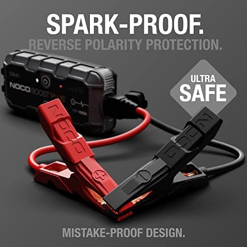 NOCO Boost GB40: 1000A UltraSafe Jump Starter – 12V Lithium Battery Booster Pack, Portable Jump Box, Power Bank & Jumper Cables - For 6.0L Gas and 3.0L Diesel Engines