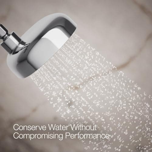 KOHLER 26290-CP Statement Three-Function SHOWERHEAD, Maximum Spray Performance with Mode Selector Buttons, Polished Chrome, 2.5 GPM