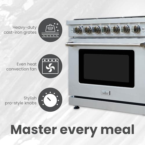 36-inch Pro-Style Gas Range with 6 High-Powered Burners & 6.0 cu. Ft. Convection Oven in Stainless Steel - Natural Gas/LP Convertible Freestanding Range