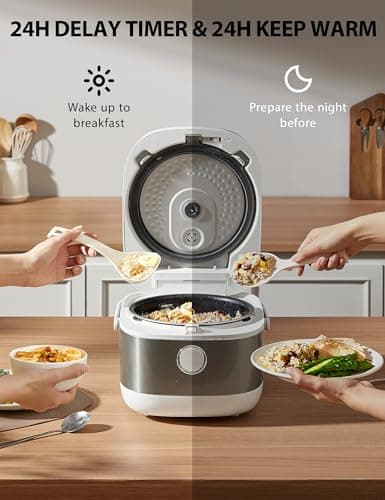 TOSHIBA Rice Cooker Induction Heating, Low Carb Rice Cooker Low Sugar Digital Steamer, 5.5 Cups Uncooked Japanese Rice Cooker, 8 Cooking Functions, 24H Timer & Auto Keep Warm
