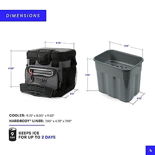 Titan by Arctic Zone Deep Freeze Cooler - Zipperless Hardbody Cooler - Deep Freeze Insulation, HardBody Liner, and SmartShelf