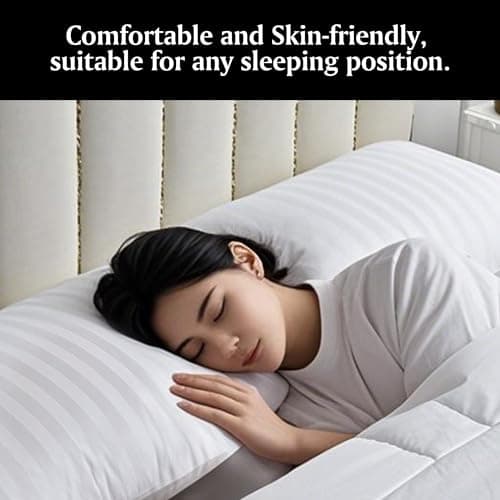Beautyrest Luxury Goose Feathers Soft Pillows, 500 Thread Count Cotton Cover 20”x36”, King (Pack of 2), Supportive Fluffy Hotel Collection Bed Pillows for Side and Back Sleepers