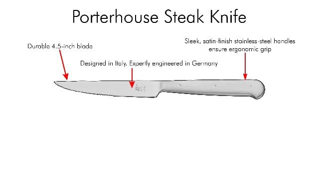 ZWILLING Porterhouse Razor-Sharp Steak Knife Set of 8 with Black Presentation Case, Gift Set, Silver