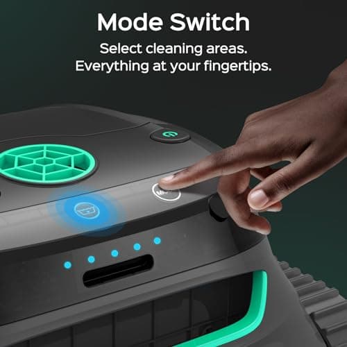 WYBOT S2 Cordless Robotic Pool Cleaner, Smart Navigation Inground Pool Vacuum Lasts 180 Mins, Wall Climbing & Waterline Cleaning for Pools up to 3229 Sq.ft, Switch/App Mode, Dual Filtration