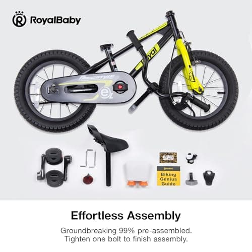 RoyalBaby Kids Bike EZ Freestyle Training Free Balance to Pedal Easy Learning Bicycle, 12-18 Inch for Toddlers to Big Kids