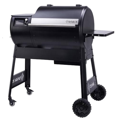 Origin-580 Wood Pellet Smoker Grill - A.I. Powered and WiFi Grill with PID controller, BBQ Grill 580 sq.in Cooking Area, Meat Probe, 8-in-1 Outdoor Smoker
