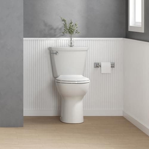 American Standard 2467016.020 Cadet Two-Piece Pressure Assisted Toilet, Chair Height, Elongated Front, White, 1.6 GPF