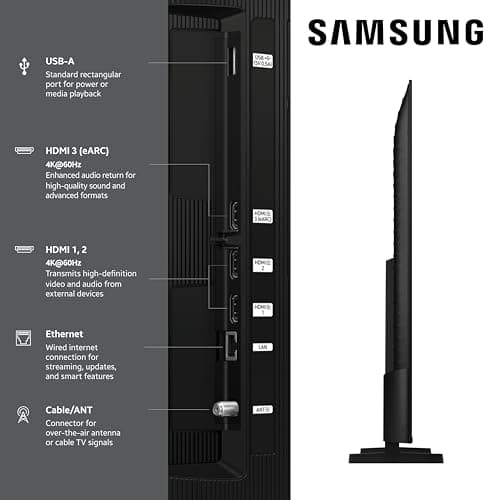 Samsung 65-Inch Class QLED Q7F Series Samsung Vision AI Smart TV (2025 Model, 65Q7F) Quantum HDR, Object Tracking Sound Lite, Q4 AI Gen1 Processor, 4K upscaling, Gaming Hub, Alexa Built-in