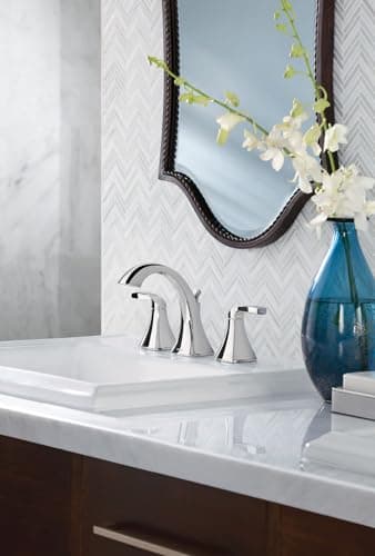 Moen Voss Chrome Two-Handle Adjustable Widespread Bathroom Faucet Trim Kit, Valve Required, T6905