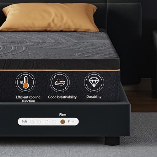 14 Inch Queen Size Memory Foam Mattress in a Box, Copper-Infused Aerofusion Foam & Cooling Fabric Cover, Firm Queen Mattress, Fiberglass-Free, CertiPUR-US Certified, 60”x80”x14”