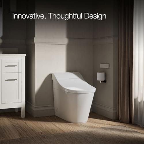 KOHLER K-29777-PA-0 Innate Smart Toilet, White, One-piece Elongated Style, Dual-flush with Integrated Personal Cleansing