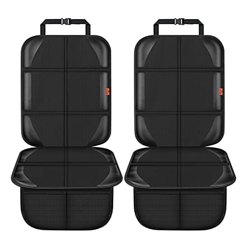 Car Seat Protector,Auto Car Seat Protectors Baby Carseat Waterproof & Durable 600D Fabric for Child Baby Car Seat Mat Vehicle Pet Cover 2 Storage Pockets (2 Pack)