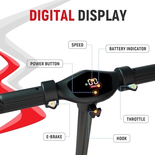 Foldable Electric Scooter for Kids, with Bright Front LED Lights,Shining Pedal Lights, LED Display, Dual Brakes 150W Motor Kids Electric Scooter, UL2272 Certified