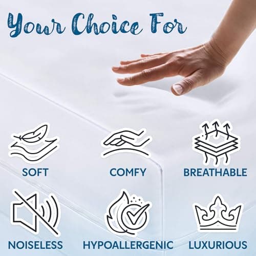 Guardmax Zippered Mattress Encasement - Queen Size - 100% Waterproof and Bed Bug Proof Mattress Protector - 6 Sided Absorbent Mattress Cover - Bed Sheet is Soft, Breathable, and Hypoallergenic.