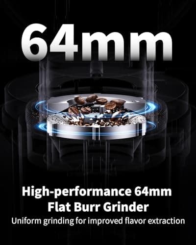 SHARDOR Professional 64mm Burr Coffee Grinder with 100 Grind Settings and All-Metal Chamber, Coffee Bean Grinder with Adjustable Electronic Timer and LED Display, Anti-Static,Black