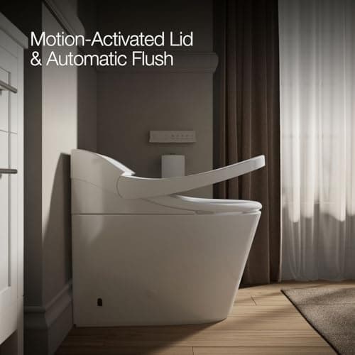 KOHLER K-29777-PA-0 Innate Smart Toilet, White, One-piece Elongated Style, Dual-flush with Integrated Personal Cleansing