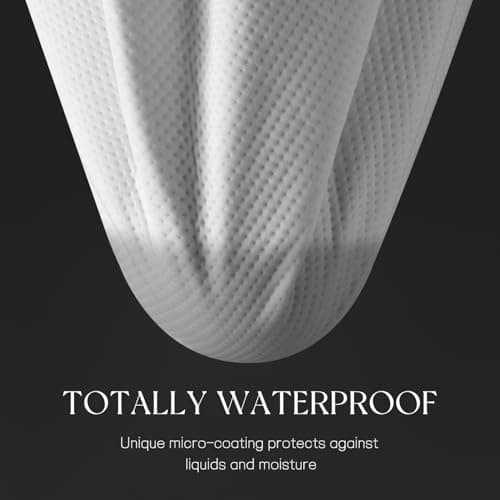King Mattress Protector Tencel 100% Waterproof Mattress Protector,Silky Soft & Breathable,Cooling Mattress Pad Cover Fitted 18" Deep Pocket Noiseless White,78"x80"