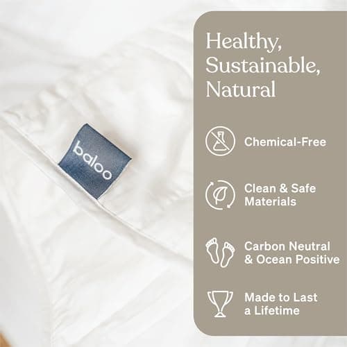 Baloo Weighted Blanket for Adults 12 lb Throw (Pebble White, 42"x72") | Cool & 100% Cotton | Machine Washable & Dryer Safe | Glass Microbead Fill