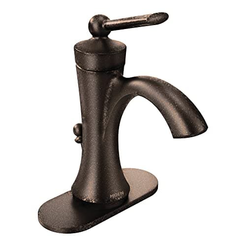 Moen 4500ORB Wynford One Handle Single Hole Traditional Bathroom Faucet, Oil-Rubbed Bronze