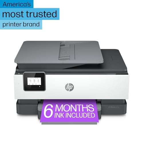 HP OfficeJet 8015e Wireless Color All-in-One Printer, 6 month Instant Ink trial included