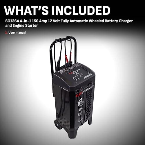 Schumacher Electric 150A 12V Wheeled Battery Charger/Engine Starter for Cars, Trucks & RVs - Automatic Car Battery Charger/Maintainer - with 20A Boost Mode & 6A Charge / 2A Maintain Mode - SC1364