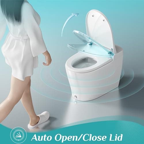 HOROW Luxury Smart Toilet, Upgraded Bidet Toilet with Pump for Low Water Pressure, Auto Open/close Lid, Instant Warm Water Bidet, Heated Seat, Automatic Flush, Elongated Toilet with Tank