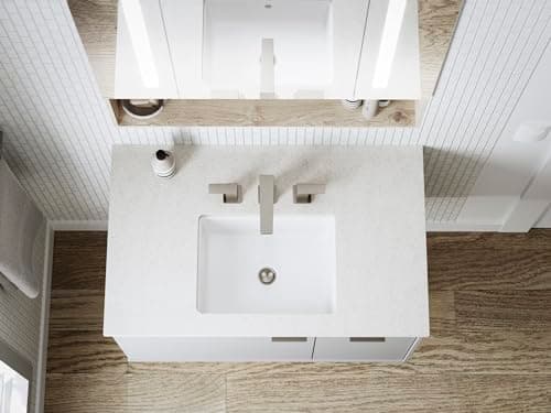 KOHLER Verticyl 17" Rectangular Undermount Bathroom Sink, White, Overflow Drain, Undermount Installation