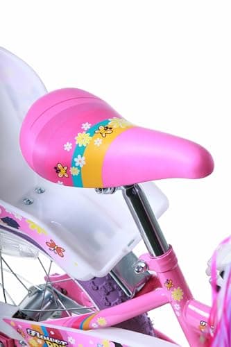 Titan Girls BMX Bike for Kids Ages 4-7, 16-Inch Wheels, 9-Inch Frame, Training Wheels, Toy Seat, Doll Basket, Streamers, First Bike, Princess Bicycle, Gift for Girls