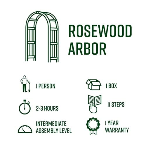 Rosewood 47"W x 89"H Cedar Arbor