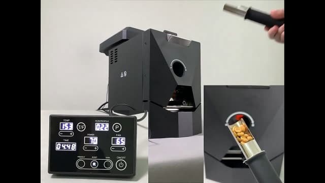 500g Automatic Coffee Roaster Machine for Home Use Wth Smoke Filter(Suitable for Light Roasting), The Smoke Pipes (Suitable for Medium and Dark Roasting) and Chaff Collector