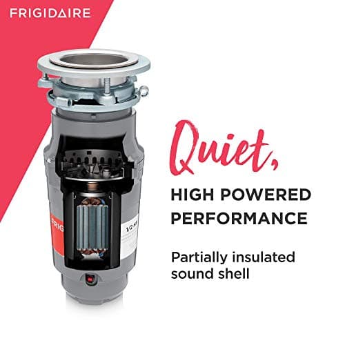 Frigidaire 1/2 HP Direct Wire Garbage Disposal for Kitchen Sinks | FF05DISPD1, Gray