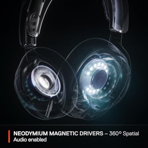 SteelSeries Arctis Nova Pro Wireless Multi-System Gaming Headset - Premium Hi-Fi Drivers - Active Noise Cancellation - Infinity Power System - Stealth Retractable Mic - PC, PS5/PS4, Switch, Mobile