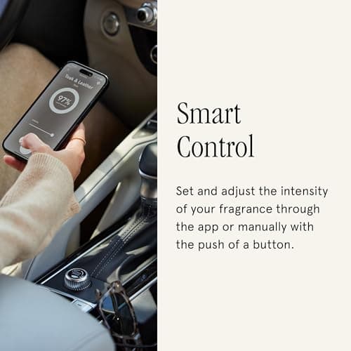 Pura Car Diffuser Starter Set - Smart Car Aroma Diffuser & Premium Car Diffuser Fragrance - Long-Lasting Fragrance for 30 Days of Aroma - Car Must-Have - Teak & Leather