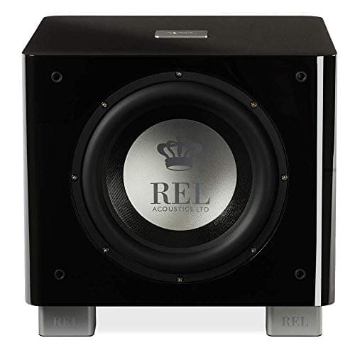 REL T/9x 10-Inch Powered Subwoofer – Sealed Design with Class AB Amplifier, RCA Inputs, and Deep Bass for HiFi Stereo Systems, Home Theater, and Surround Sound – High Gloss Black Finish