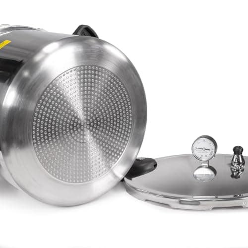 Barton 22-Quart Pressure Canner Pressure Cooker Pressure Gauge with Rack, Induction Compatible, Steam Canner Polished 22 QT Stovetop Pot