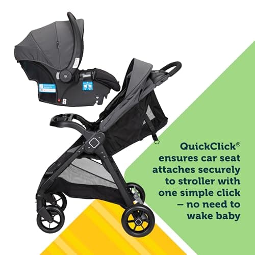 Safety 1st Smooth Ride Travel System Stroller and Car Seat OnBoard™ FLX - Efficient Infant Car Seat Stroller and Infant Car Seat and Stroller Combo, Monument
