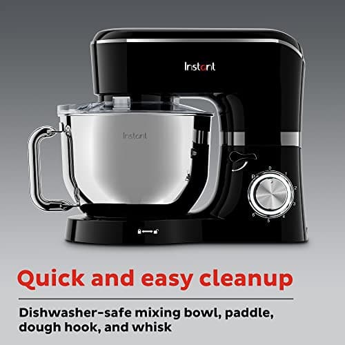 Instant Pot 6-Speed 6.3-Qt Stand Mixer with Stainless Steel Bowl, Base Black